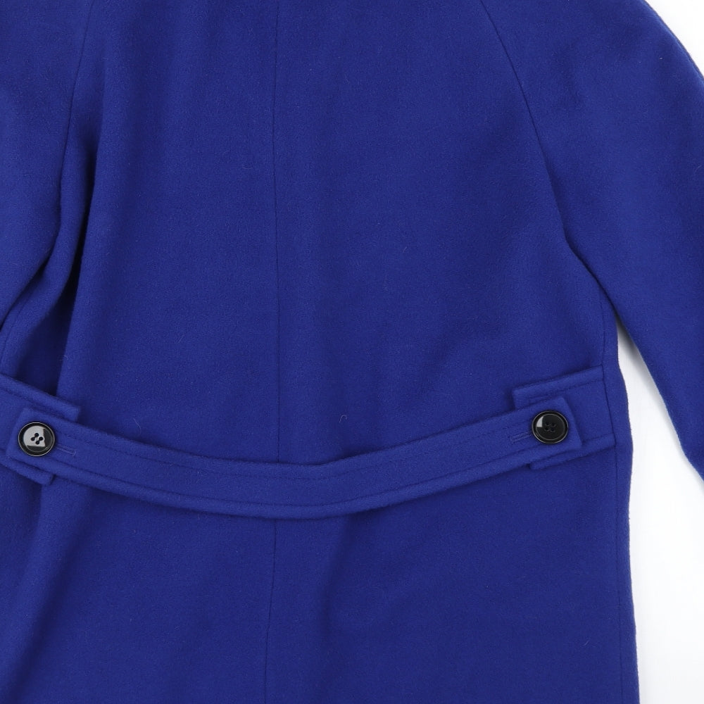 Jaeger Womens Blue   Overcoat Coat Size 14