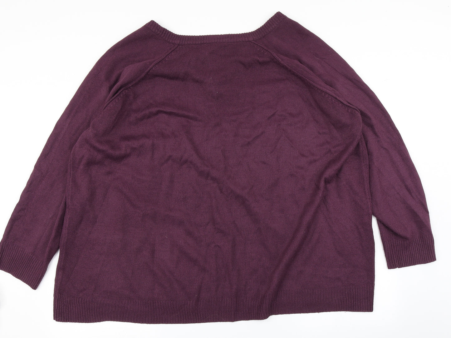 Capsule Womens Purple  Knit Pullover Jumper Size L