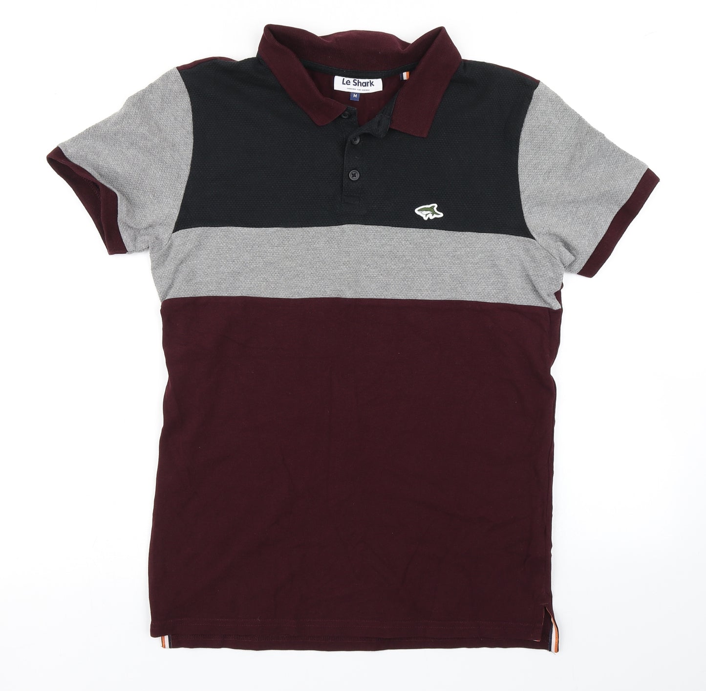 Le Shark Mens Purple Colourblock   Polo Size M
