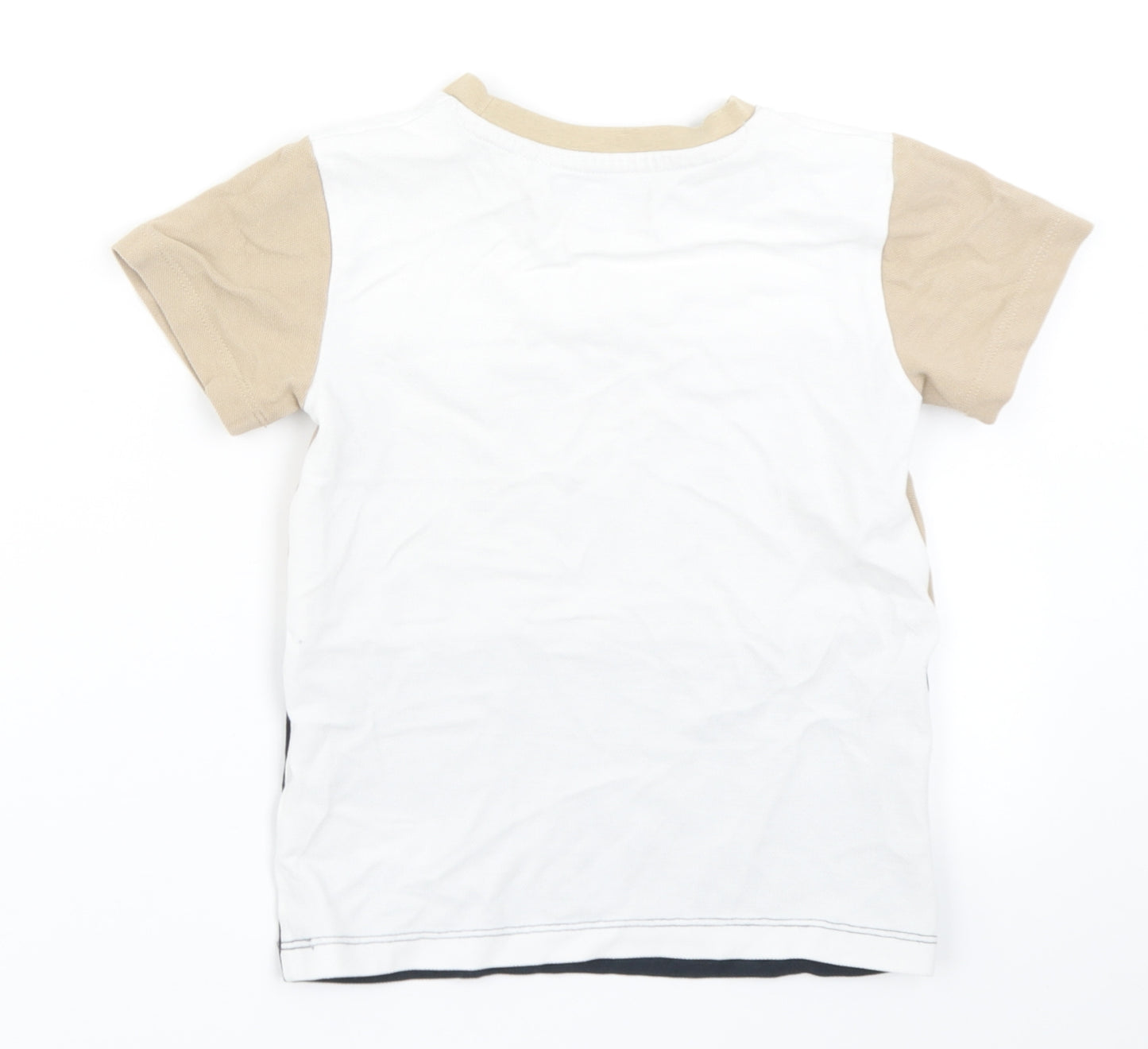 NEXT Boys Brown Colourblock  Basic T-Shirt Size 4-5 Years