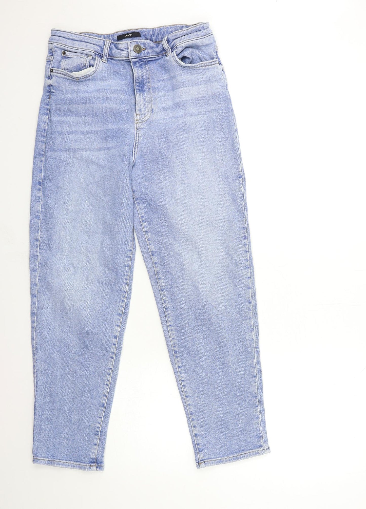 George Womens Blue  Denim Mom Jeans Size 12 L28 in