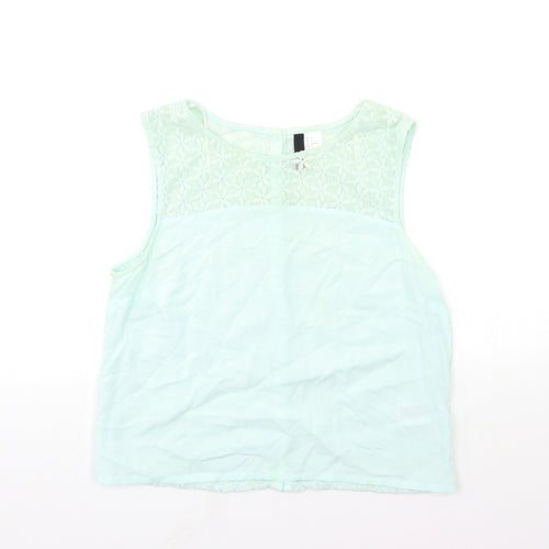 H&M Womens Green   Basic Tank Size 12