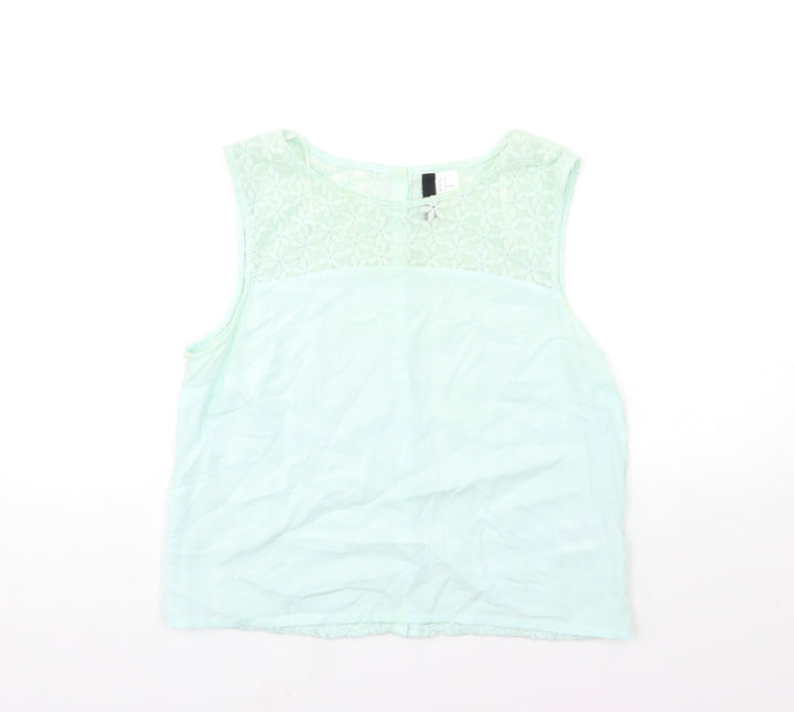 H&M Womens Green Basic Tank Size 12