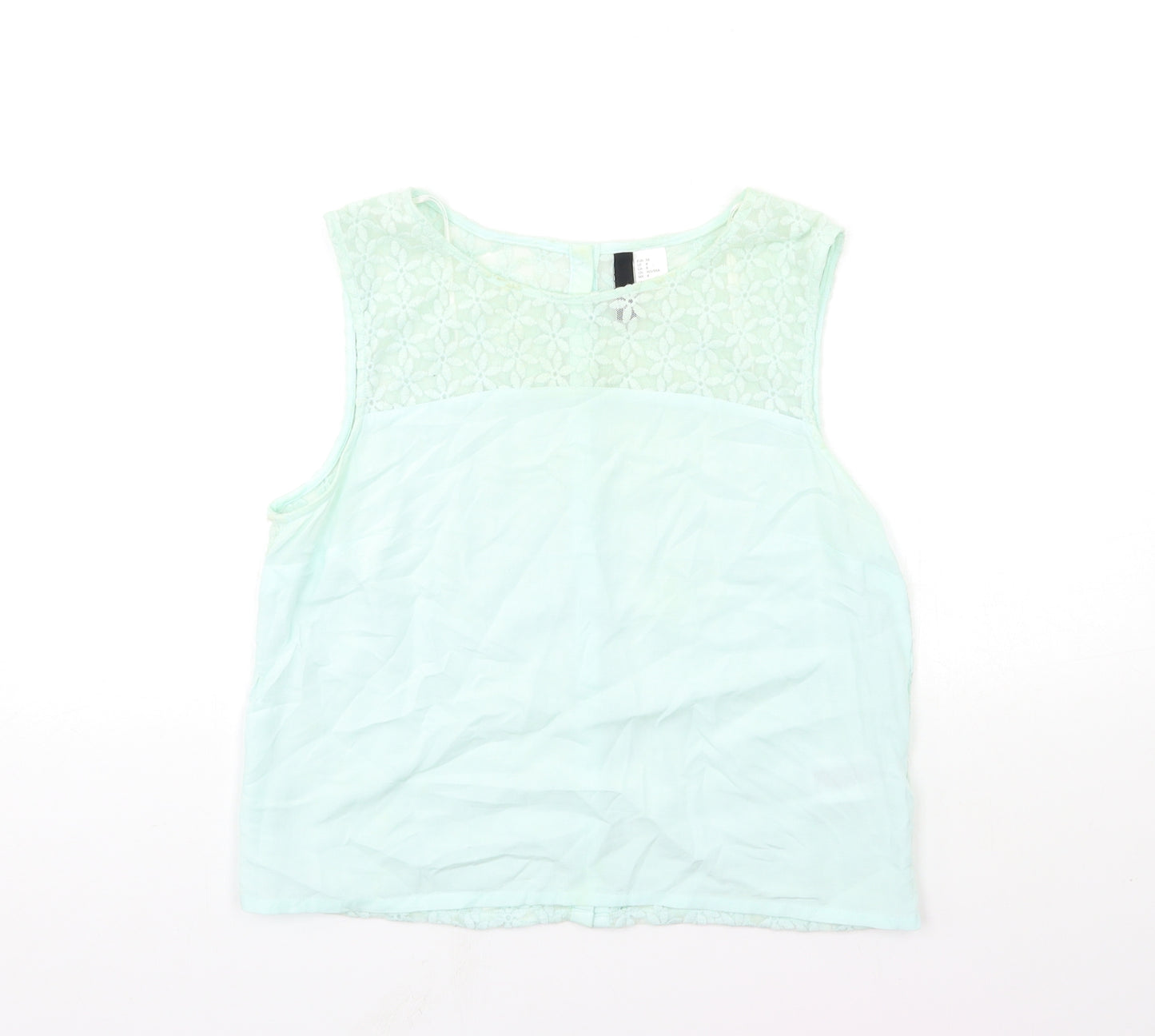 H&M Womens Green   Basic Tank Size 12