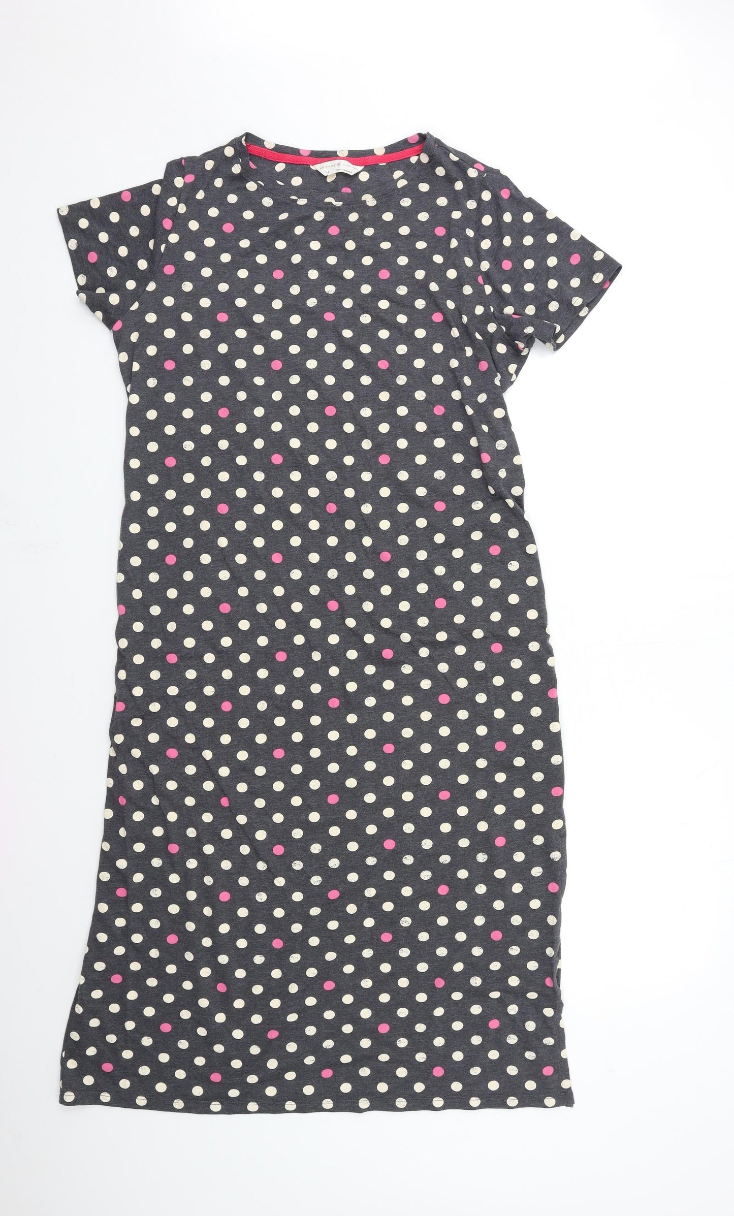 Marks and Spencer Womens Grey Polka Dot  Top Nightshirt Size 14