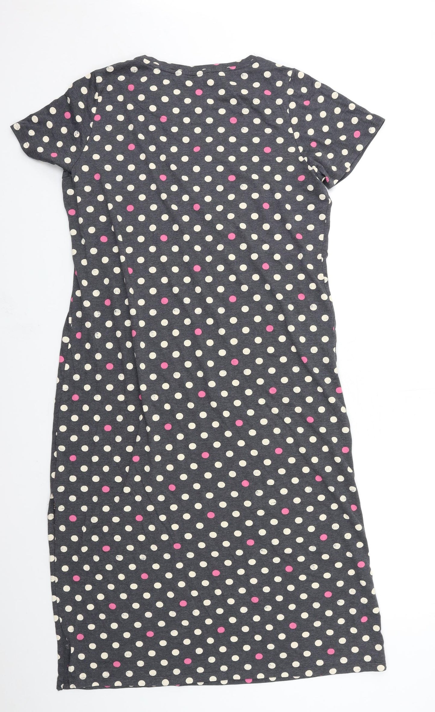Marks and Spencer Womens Grey Polka Dot  Top Nightshirt Size 14