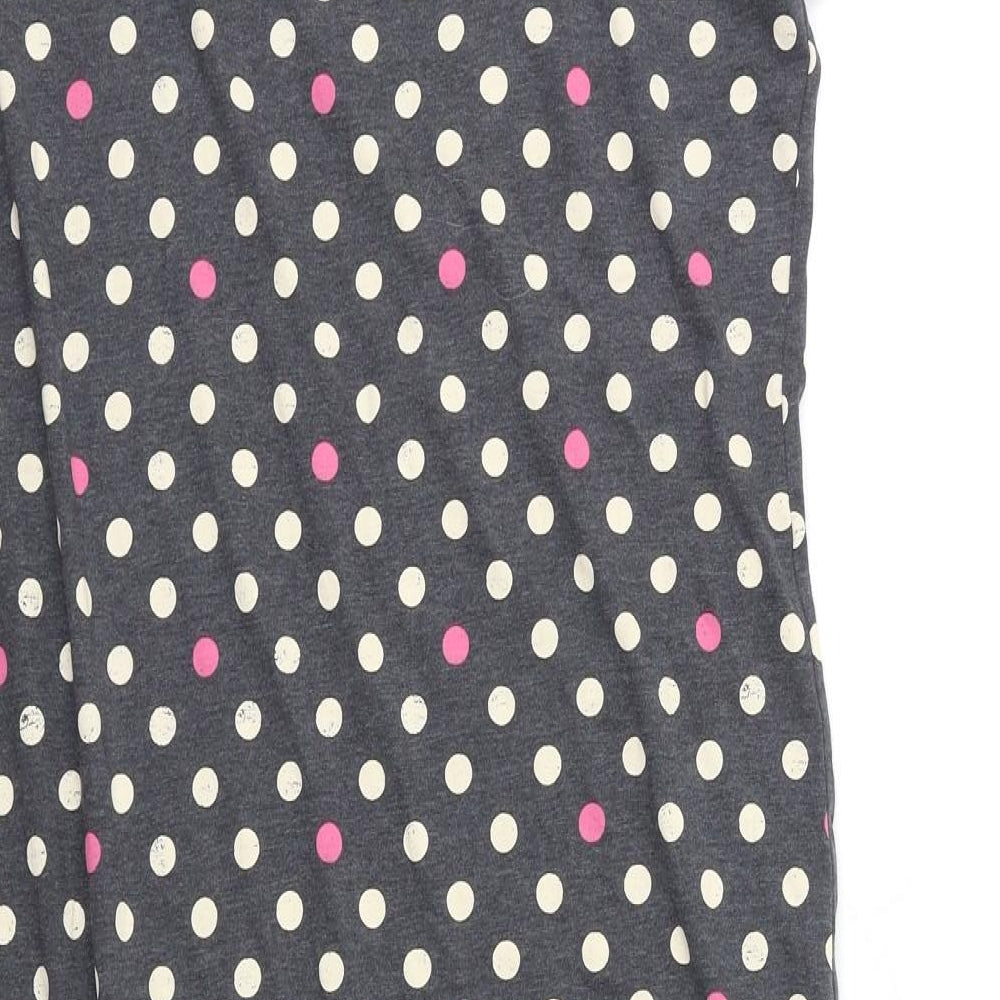 Marks and Spencer Womens Grey Polka Dot  Top Nightshirt Size 14