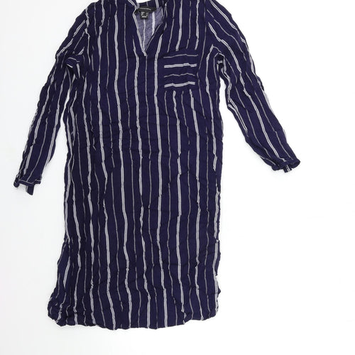 Primark Womens Black Striped  Basic Blouse Size 8
