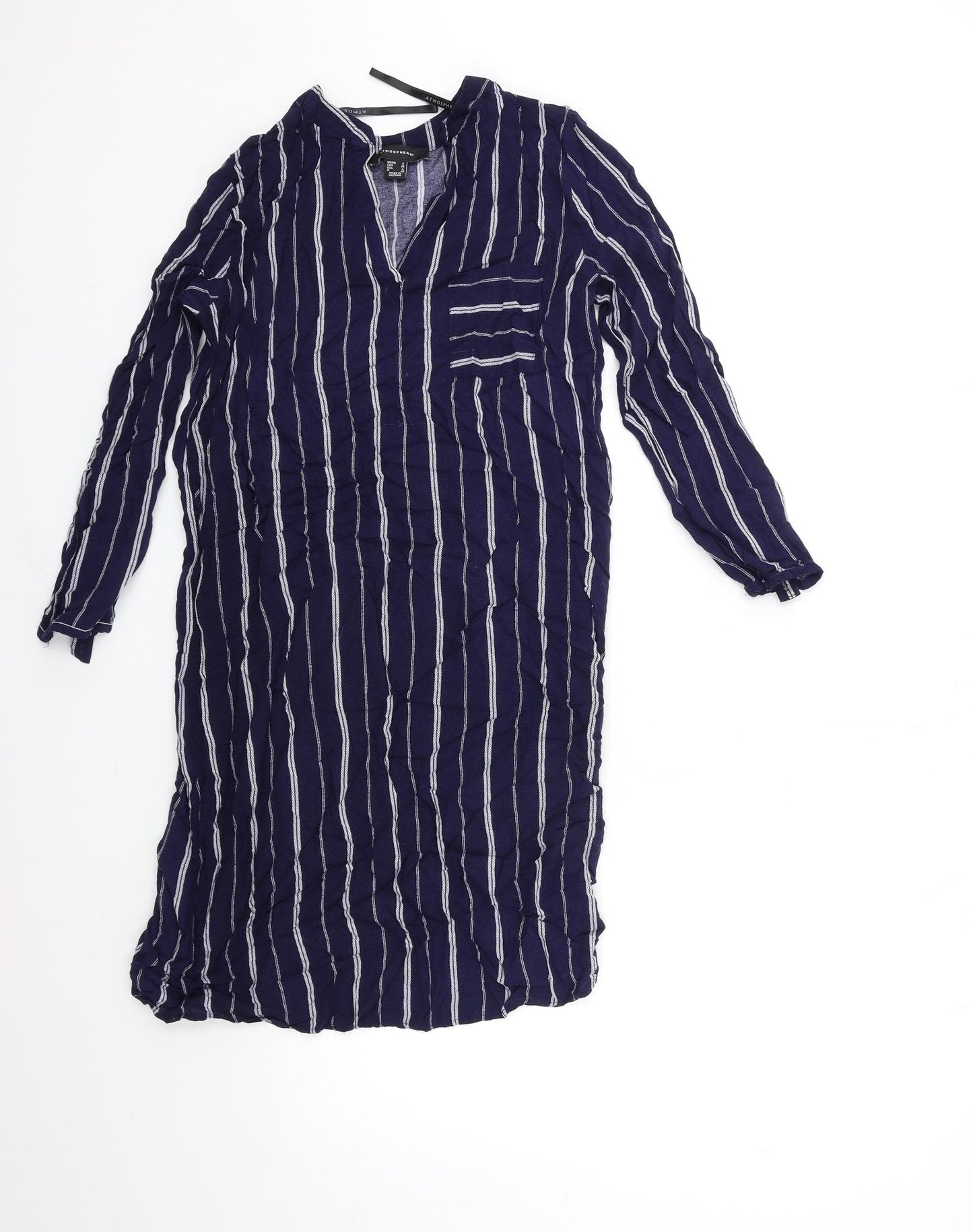 Primark Womens Black Striped  Basic Blouse Size 8
