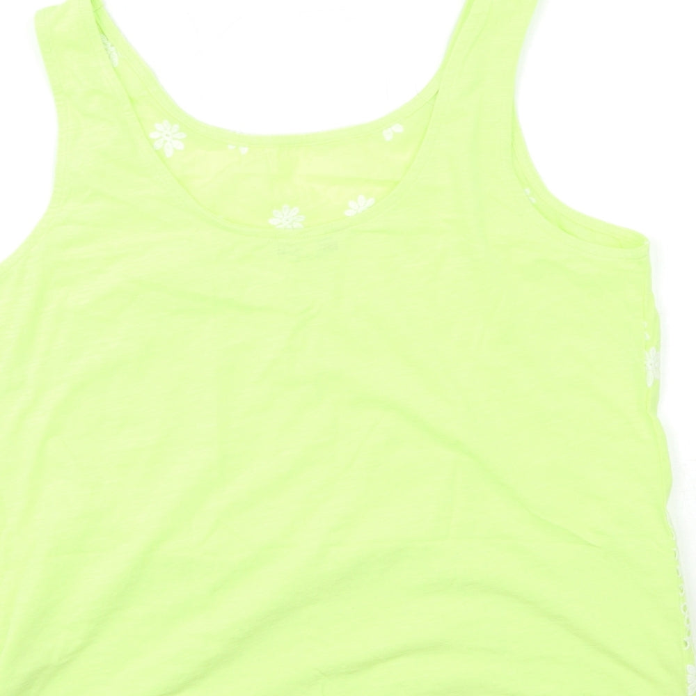NEXT Womens Green Floral  Basic Tank Size 12