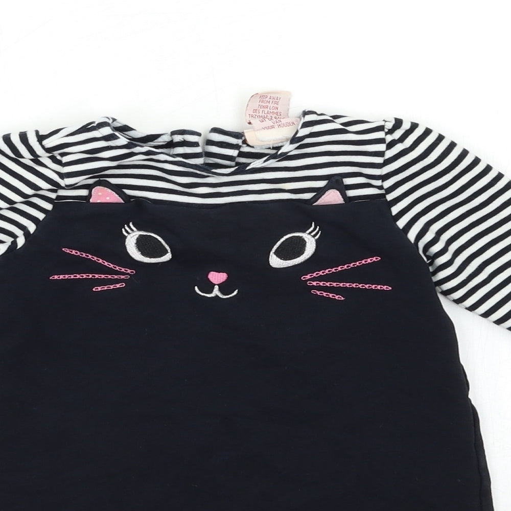 Gillian's Closet Girls Blue Striped  A-Line  Size 4 Years