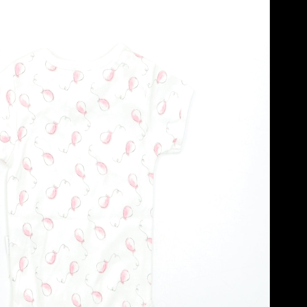Watch me grow Baby White Geometric  Babygrow One-Piece Size 0-3 Months
