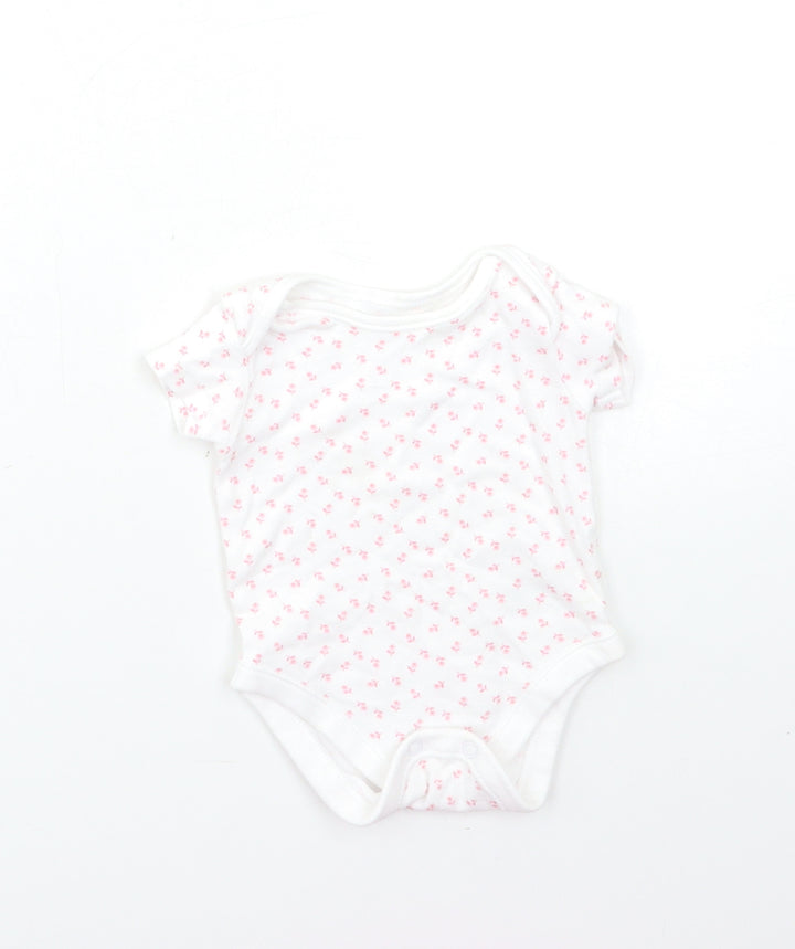 Nutmeg Baby White Floral  Babygrow One-Piece Size 0-3 Months
