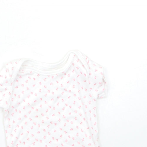 Nutmeg Baby White Floral  Babygrow One-Piece Size 0-3 Months