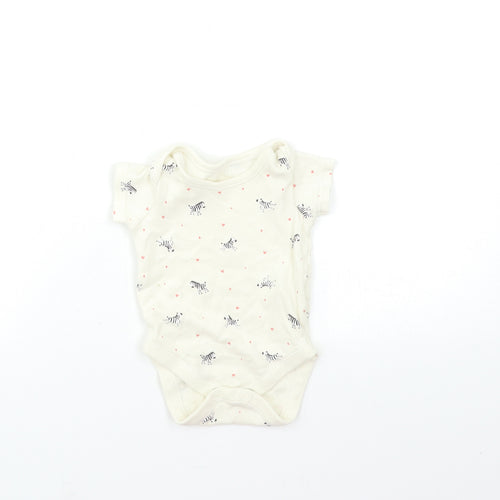 George Baby Beige Geometric  Babygrow One-Piece Size 0-3 Months