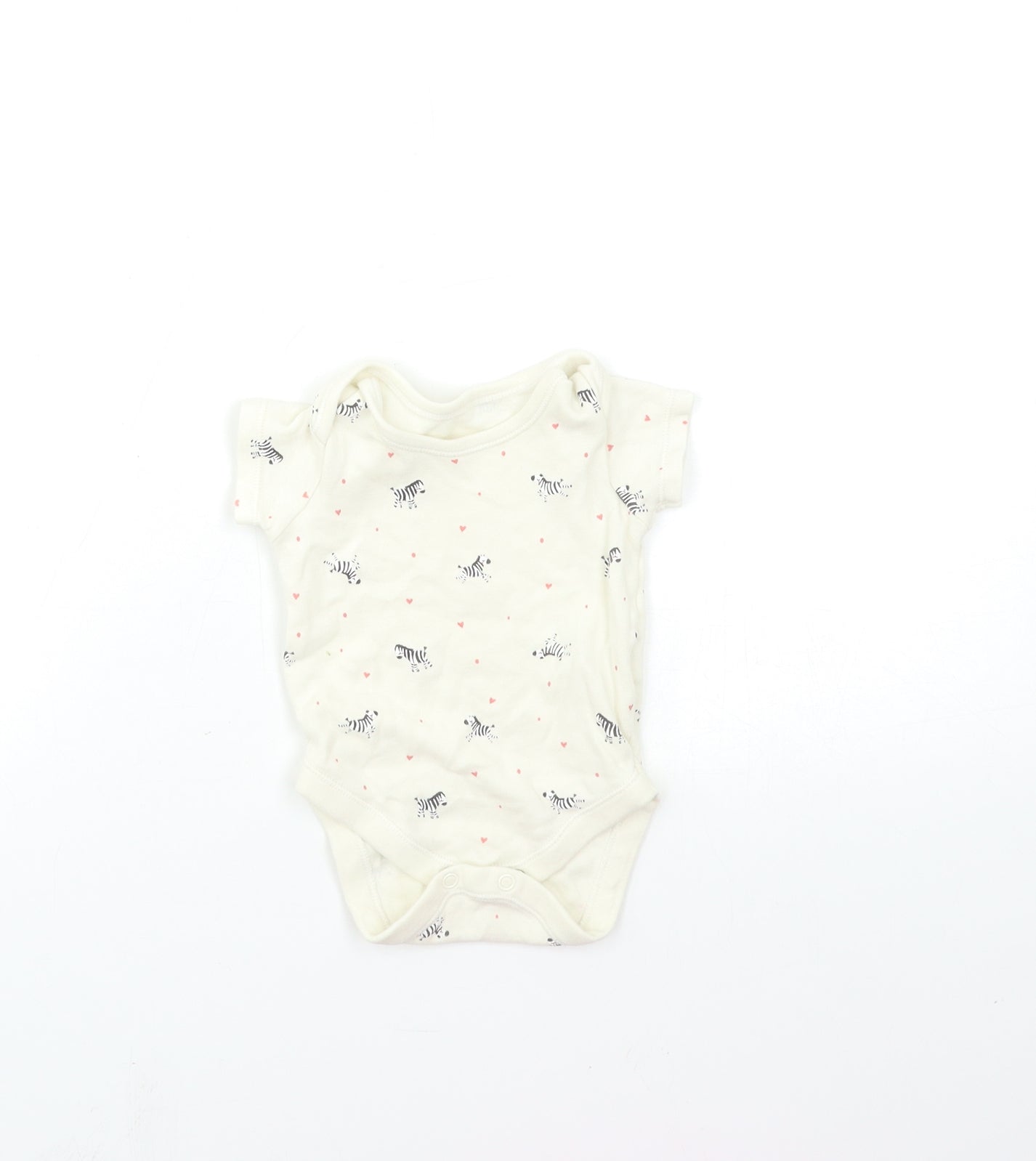 George Baby Beige Geometric  Babygrow One-Piece Size 0-3 Months