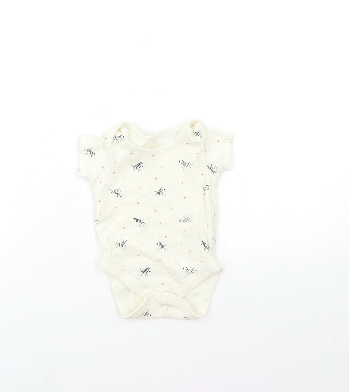 George Baby Beige Geometric  Babygrow One-Piece Size 0-3 Months