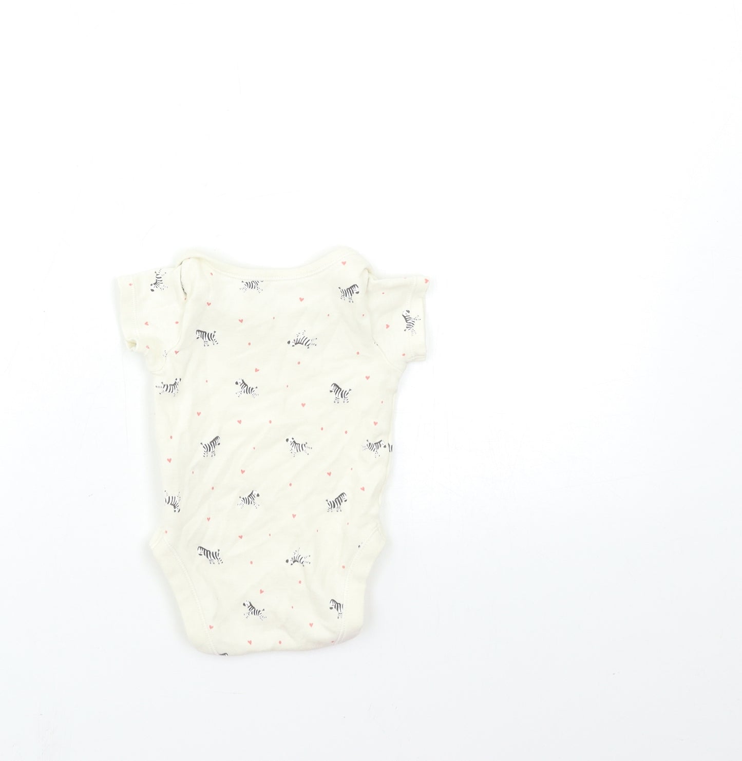 George Baby Beige Geometric  Babygrow One-Piece Size 0-3 Months