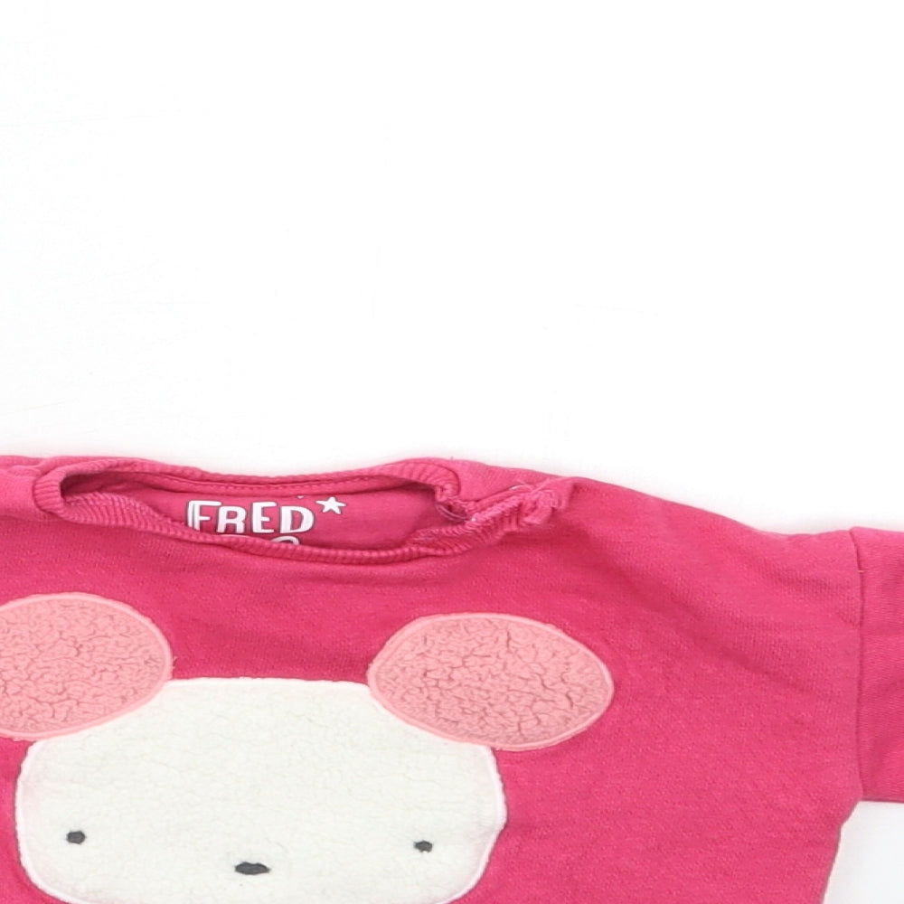 FRED & FLO Baby Pink   Pullover Jumper Size 0-3 Months