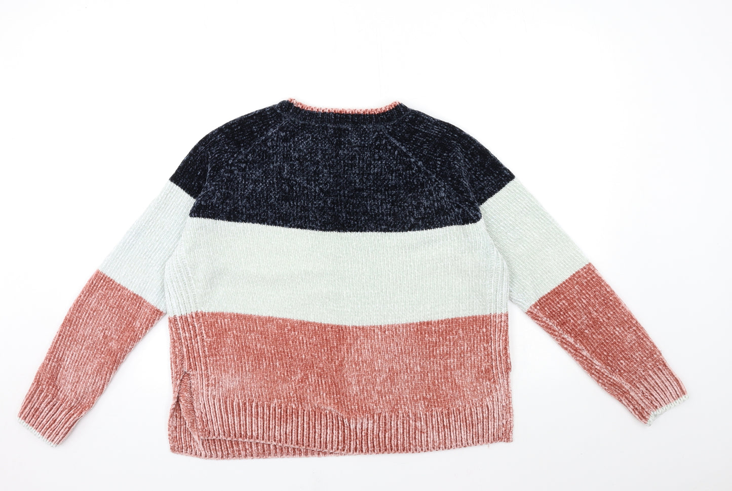 George Womens Pink Striped Knit Pullover Jumper Size 14