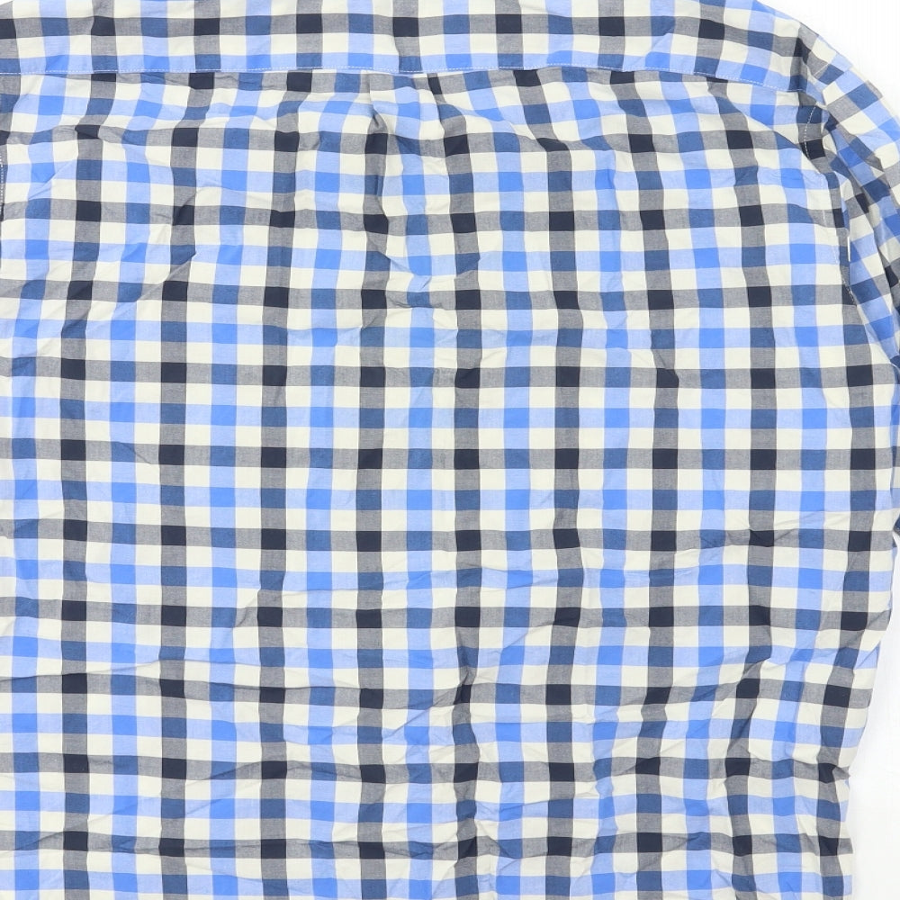 Gap Mens Blue Check   Button-Up Size M