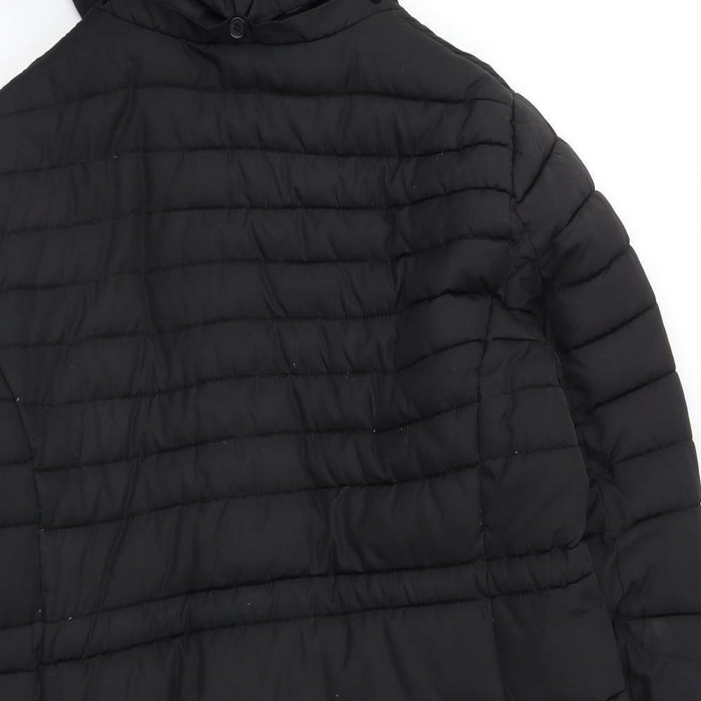 BHS Womens Black   Puffer Jacket Coat Size 18