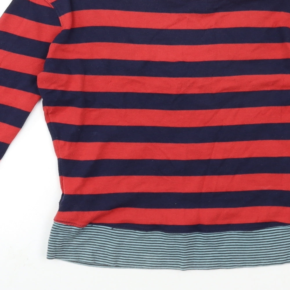 Only Womens Red Striped  Basic T-Shirt Size S