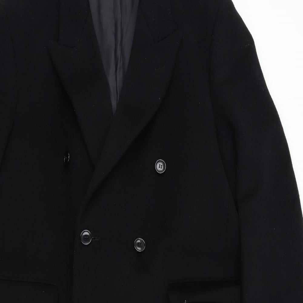 Mr Harry Mens Black   Overcoat Coat