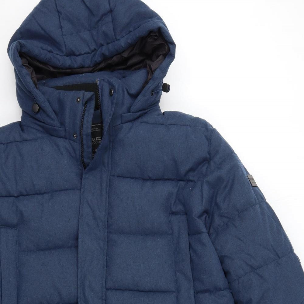 Regatta Mens Blue   Puffer Jacket Coat Size L