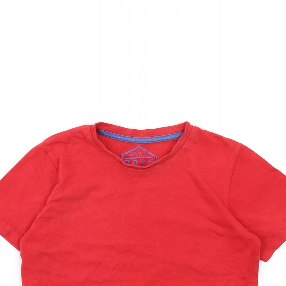 Matalan Boys Red   Basic T-Shirt Size 6 Years