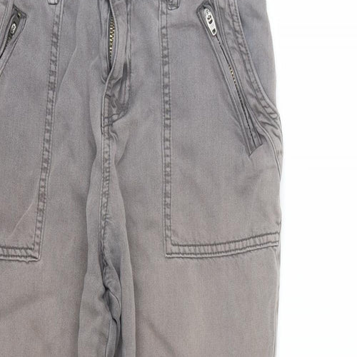 F&F Womens Grey  Denim Straight Jeans Size 8 L23 in