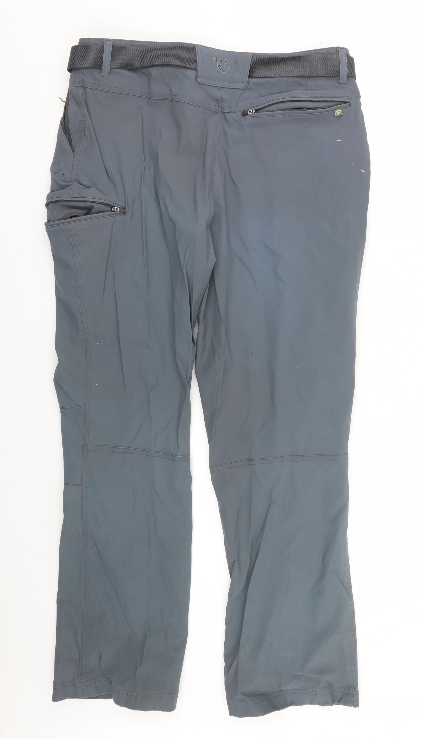 brasher Mens Grey   Rain Trousers Trousers Size 36 L29 in