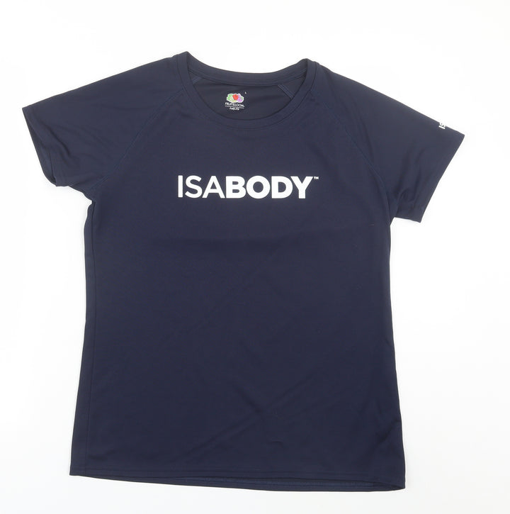 Fruit of the Loom Womens Blue   Basic T-Shirt Size L
