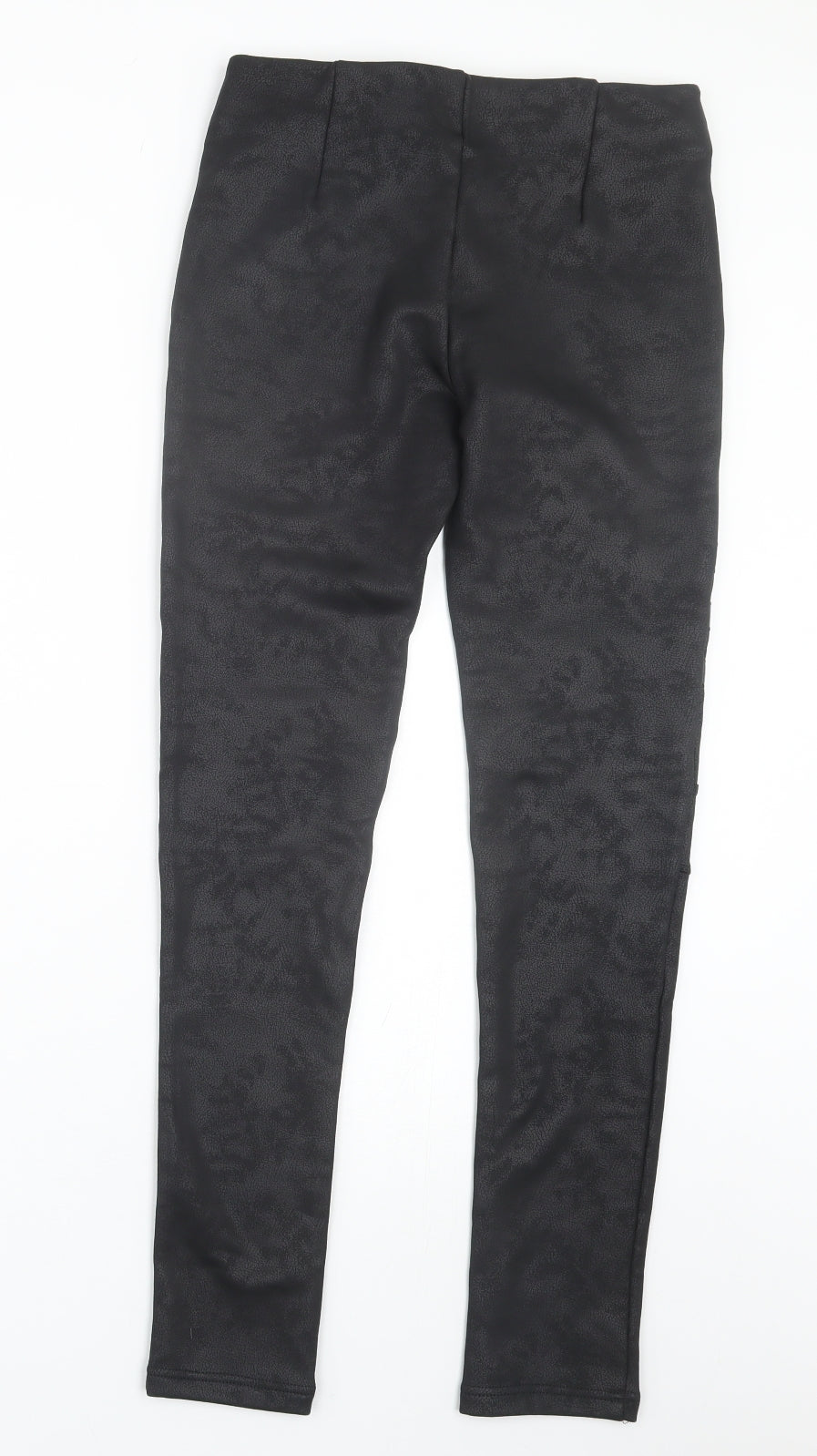 Redial Womens Black Striped  Capri Leggings Size M L28 in