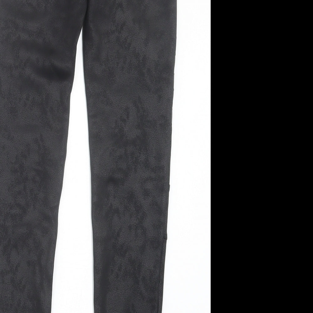 Redial Womens Black Striped  Capri Leggings Size M L28 in