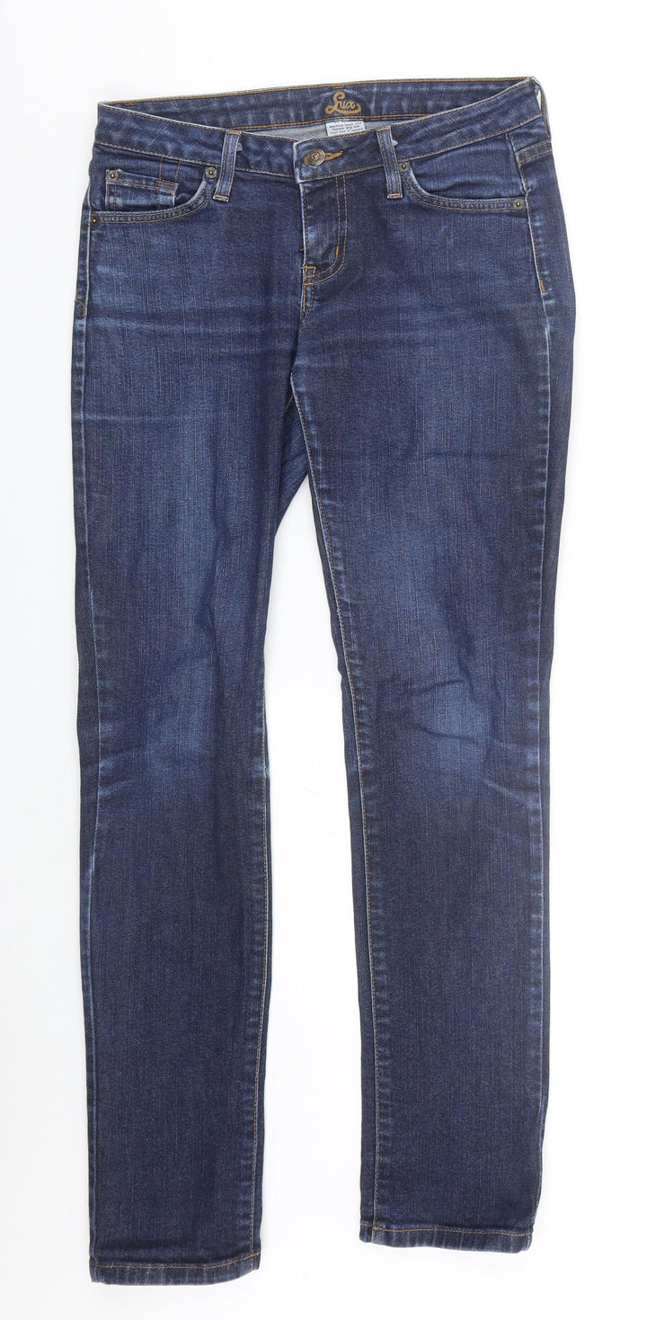 Lux Womens Blue  Denim Skinny Jeans Size 28 L29 in