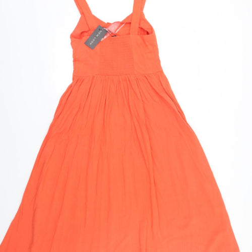 New Look Womens Orange   Tank Dress  Size 10