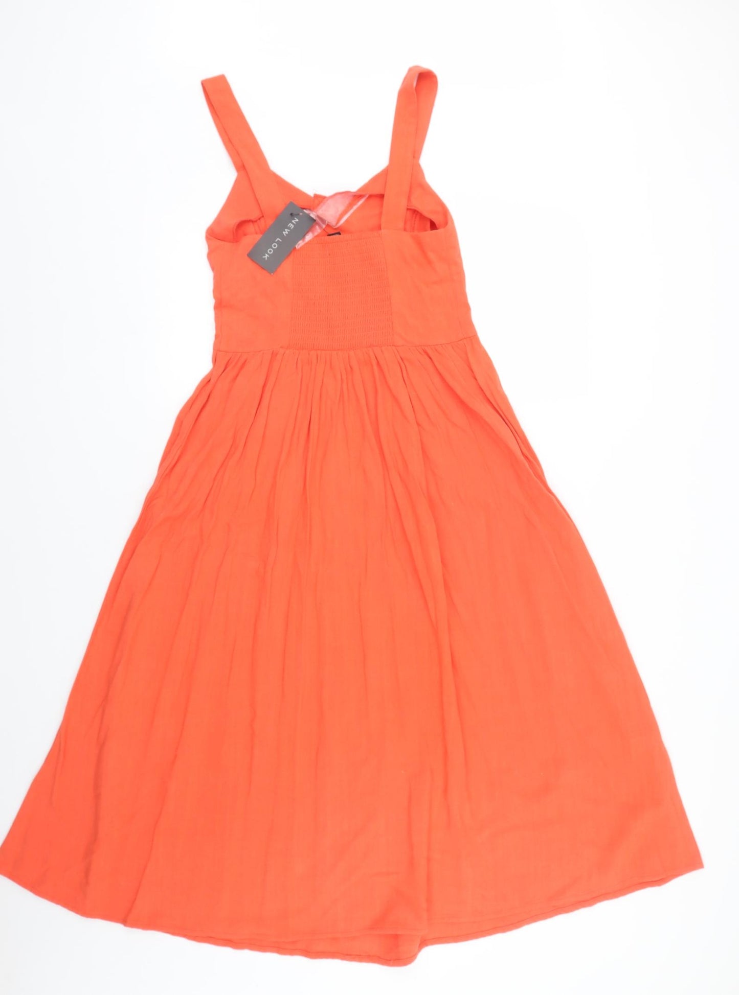 New Look Womens Orange   Tank Dress  Size 10