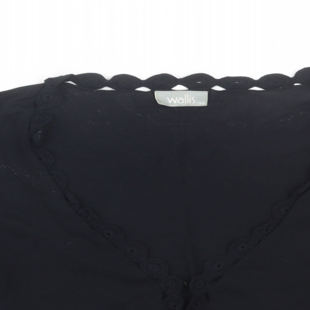 Wallis Womens Black   Cape Jumper Size 20