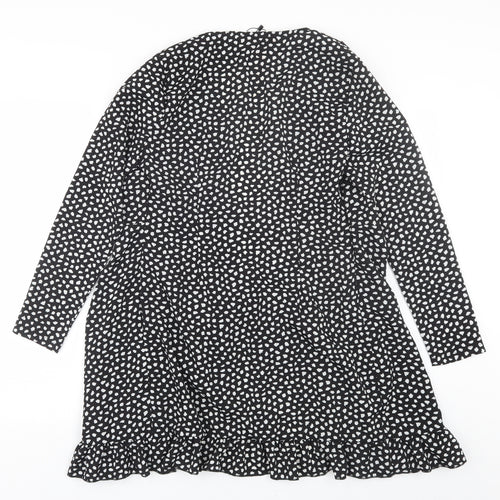 Misspap Womens Black Polka Dot  Kimono Blouse Size 8