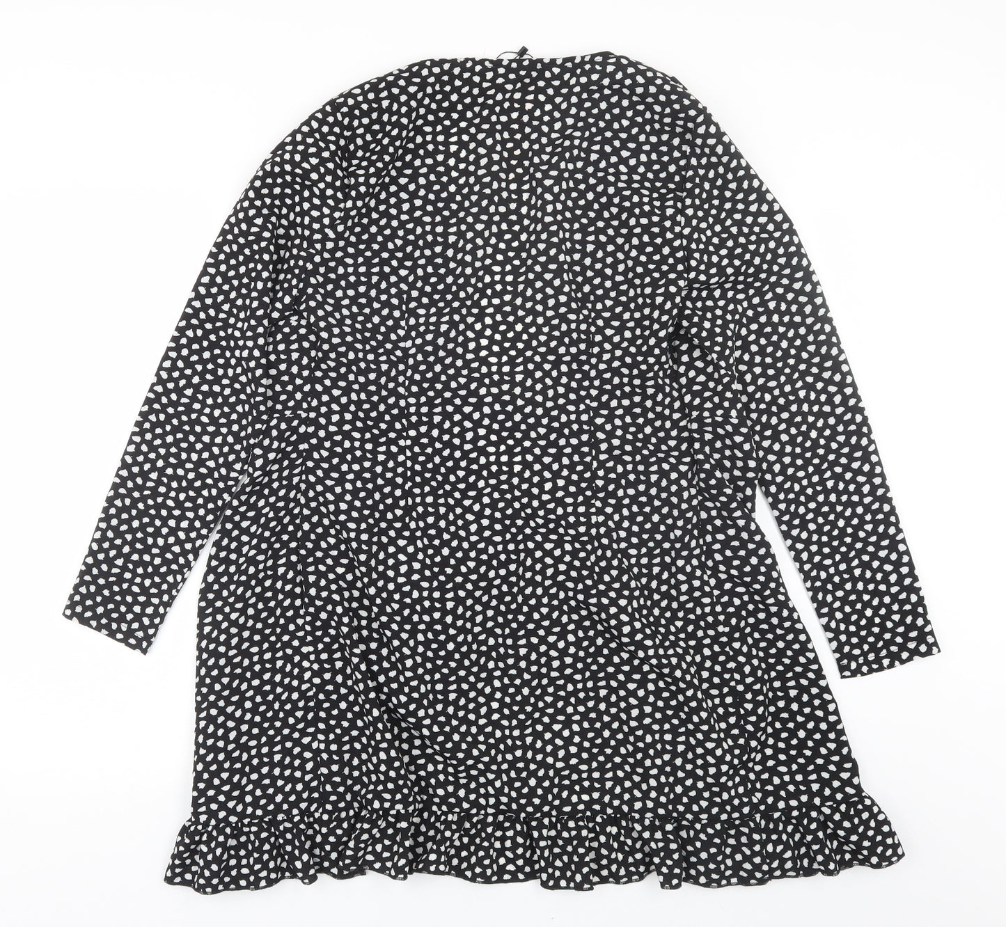 Misspap Womens Black Polka Dot  Kimono Blouse Size 8