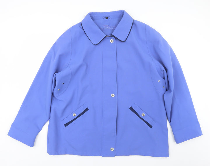 Finesse Womens Blue   Overcoat Coat Size 22