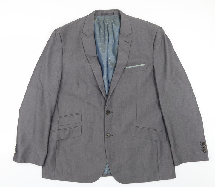 Greenwoods Mens Grey Jacket Suit Size 42