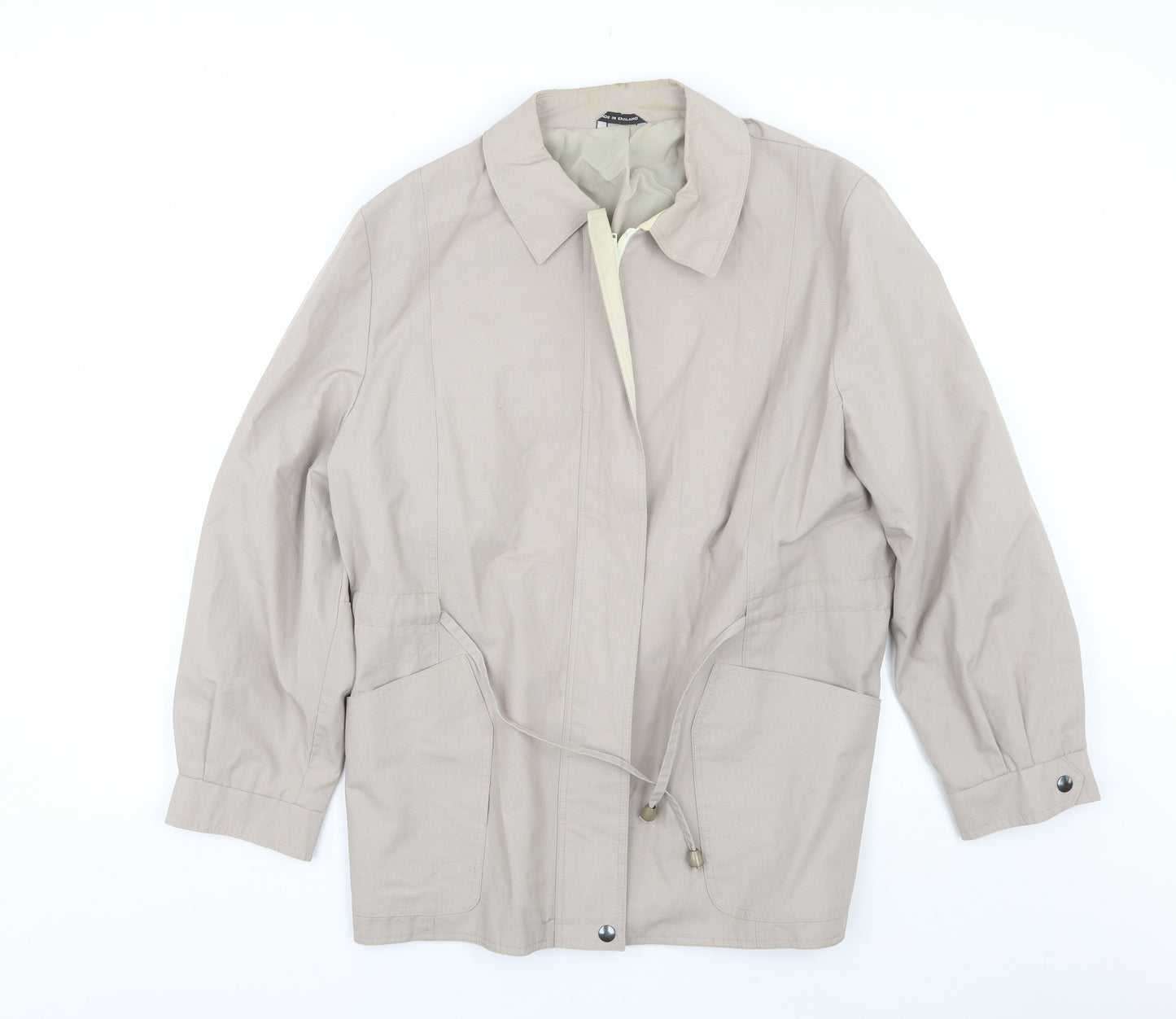 Preworn Womens Beige   Jacket Coat Size 18