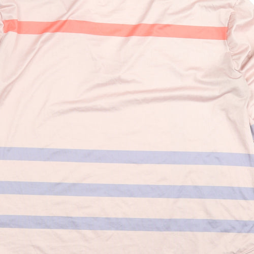 Preworn Womens Pink Geometric  Basic T-Shirt Size 2XL