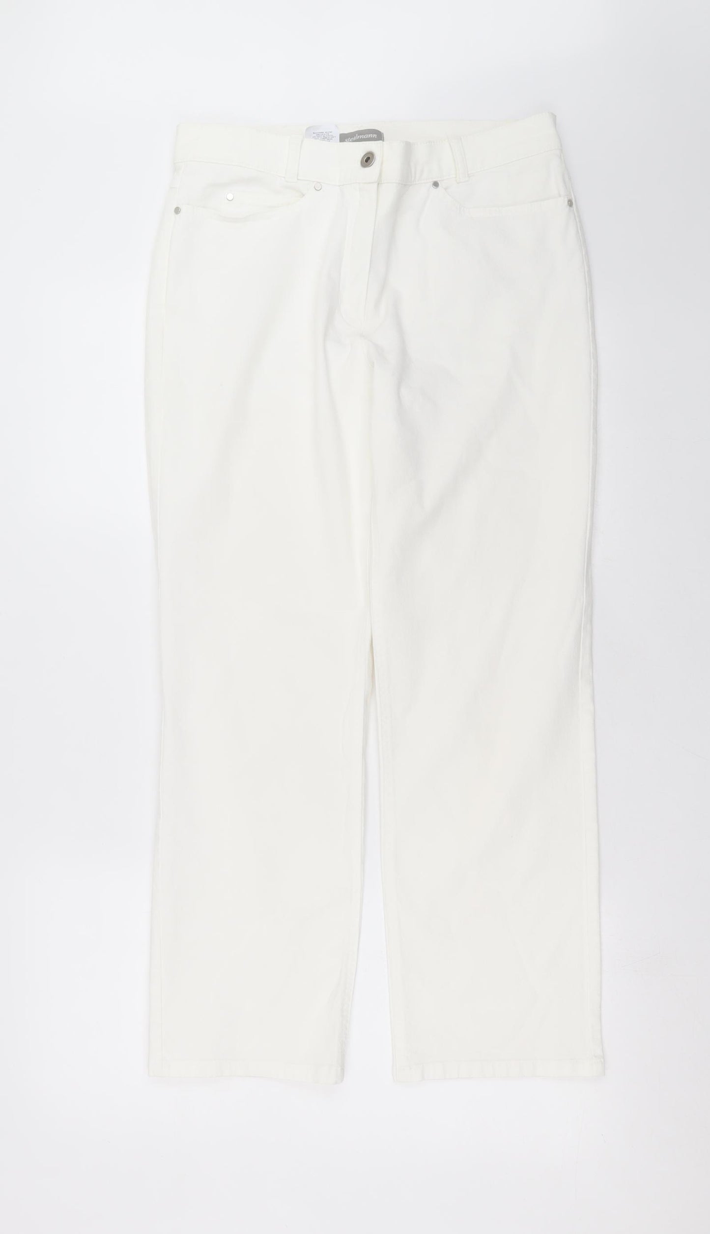 Steilmann Womens White  Denim Straight Jeans Size 14 L27 in
