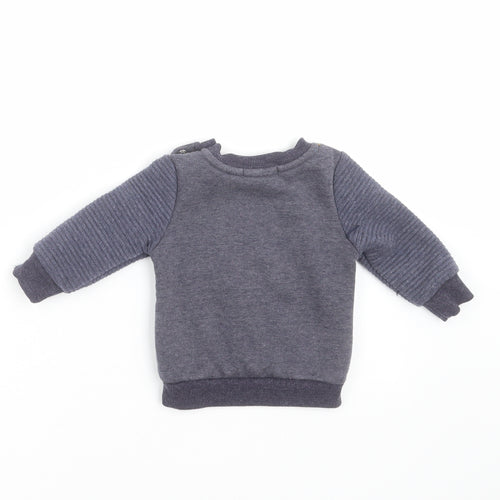 Primark Boys Blue   Pullover Jumper Size 3-6 Months  - dinosaur, car