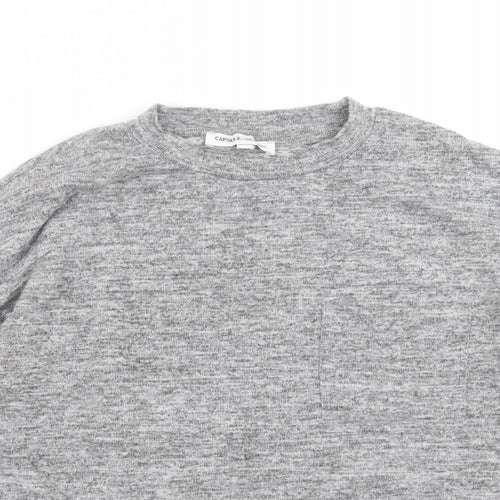 CAPSULE Womens Grey  Knit Pullover Jumper Size 12