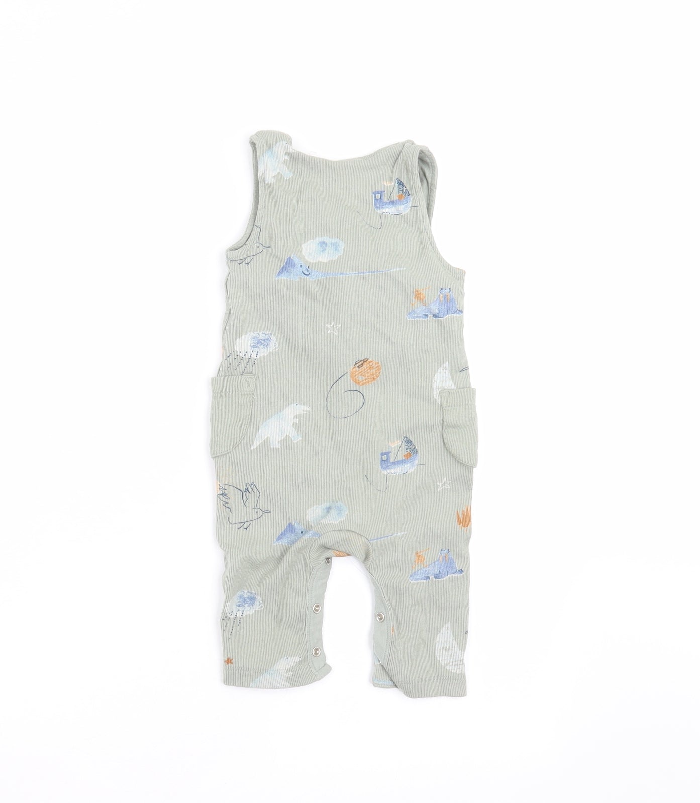 Marks and Spencer Baby Green   Romper One-Piece Size 3-6 Months  - animals