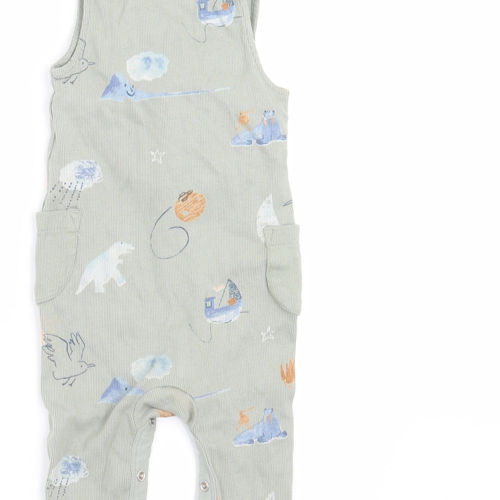 Marks and Spencer Baby Green   Romper One-Piece Size 3-6 Months  - animals